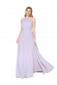 Chiffon Long Halter Neck A-Line Formal Dress