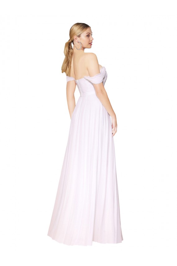 Chiffon Long Off the Shoulder A-Line Formal Dress