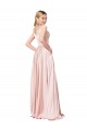 Satin Long Off the Shoulder A-Line Formal Dress