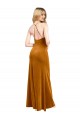 Stretch Velvet Criss Cross Open Back Long Halter Neck A-Line Formal Dress