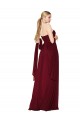 Chiffon Sleeveless Sweetheart Burgundy A-Line Formal Dress
