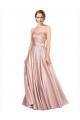 Stretch Satin Low Back Long Sweetheart A-Line Black Tie Formal Dress