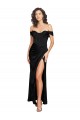 Silky Satin Low Back Long Sweetheart A-Line Black Tie Formal Dress
