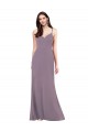 Chiffon Criss Cross Open Back Long Sweetheart Column Formal Dress