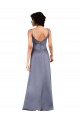 Silky Satin Long V-Neck Column Formal Dress