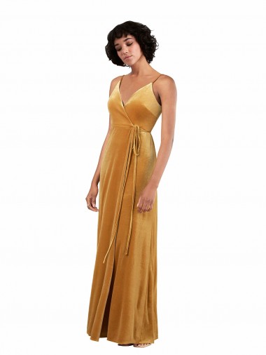 Online Stretch Velvet V-Back Long V-Neck Column Black Tie Formal Dress Canada