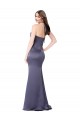 Silky Satin Low Back Long Halter Neck Mermaid Formal Dress
