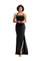 Stretch Velvet Low Back Long Halter Neck Mermaid Formal Dress