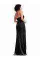 Stretch Velvet Low Back Long Halter Neck Mermaid Formal Dress