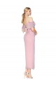 Chiffon Knee Length Off the Shoulder Mermaid Formal Dress