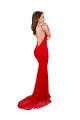 Lace Open Back Long High Neck Mermaid Formal Dress