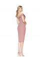 Stretch Crepe Knee Length Off the Shoulder Mermaid Black Tie Formal Dress