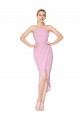 Stretch Crepe Knee Length Halter Neck Mermaid Formal Dress