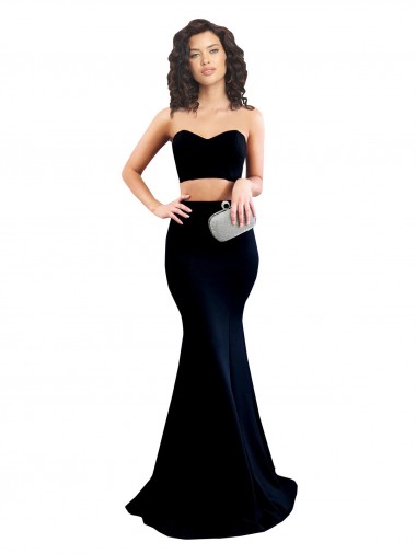 Online Stretch Crepe Low Back Long High Neck Mermaid Formal Gowns Canada
