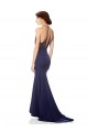 Stretch Crepe Long Halter Neck Mermaid Formal Gowns