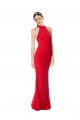 Stretch Crepe Long Halter Neck Mermaid Formal Dress
