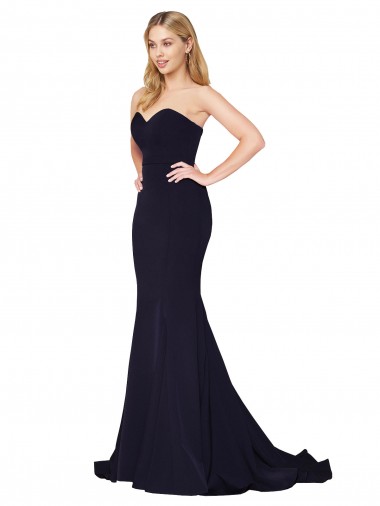 Online Stretch Crepe Sweep Train Sweetheart Mermaid Formal Dress Canada