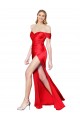Stretch Satin Long Off the Shoulder Mermaid Formal Dress