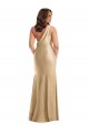 Silky Satin Long One Shoulder Soft Gold Mermaid Formal Plus Size Formal Dress