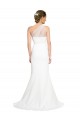 Stretch Crepe & Tulle Sweep Train One Shoulder Mermaid Formal Dress