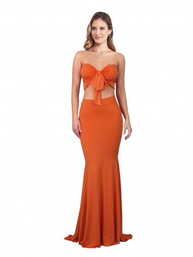 Online Spandex Long Strapless Mermaid Formal Dress Canada
