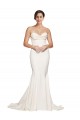 Stretch Satin Low Back Sweep Train Cowl Neck Mermaid Formal Dress
