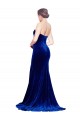 Stretch Velvet Low Back Sweep Train Sweetheart Mermaid Formal Dress