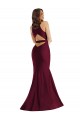Silky Satin Open Back Long V-Neck Mermaid Formal Plus Size Formal Dress