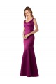Satin Open Back Long Bateau Neck Sheath Black Tie Formal Dress