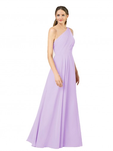 Online Chiffon Long One Shoulder Sheath Formal Dress Canada
