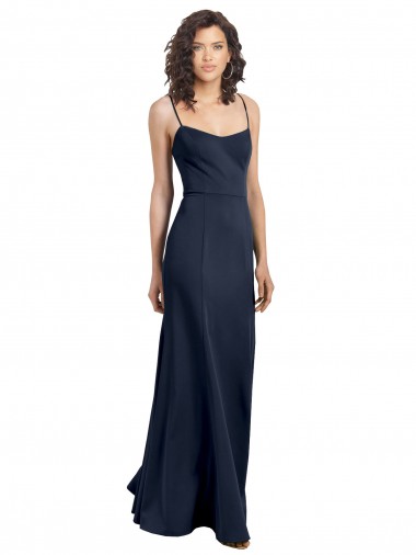 Online Stretch Crepe Low Back Long High Neck Sheath Formal Dress Canada