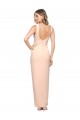 Stretch Crepe Long Square Neck Sheath Formal Dress