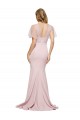 Stretch Crepe & Tulle Low Back Long One Shoulder Sheath Formal Dress