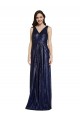 Sequin V-Back Long V-Neck Sheath Formal Dress