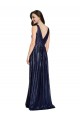 Sequin V-Back Long V-Neck Sheath Formal Dress