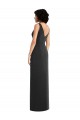 Spandex V-Back Long V-Neck Sheath Formal Dress