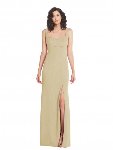 Online Stretch Crepe Low Back Long Square Neck Trumpet Formal Dress Canada