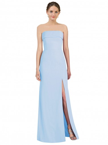 Online Chiffon Low Back Long Strapless Trumpet Black Tie Formal Dress Canada