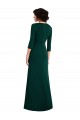 Spandex V-Back Long V-Neck Trumpet Formal Dress